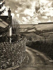 A lane in Wales(sepia version)