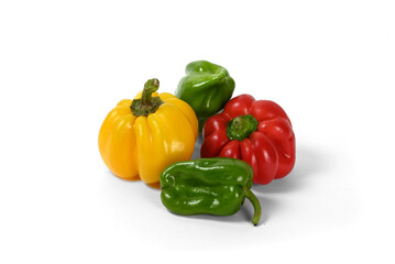 red yellow and green peppers