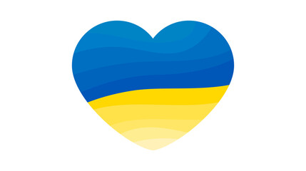 Heart in Ukrainian colors