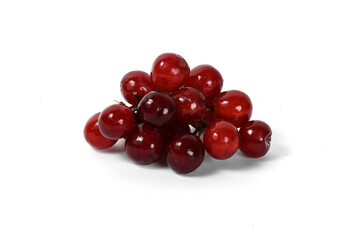 red Grapes isolated on white background