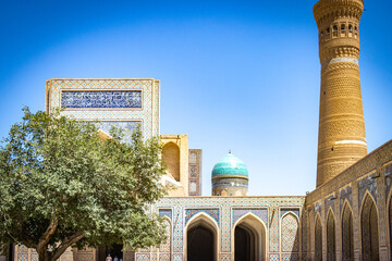detail of a mosque, khalon comlex, Medressa, Buchara, Buxoro, Bukhara, Uzbekistan, silk road,...