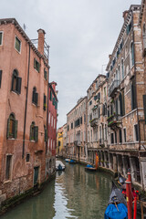 Obraz na płótnie Canvas View of a Canal in Venice, Veneto, Italy, Europe, World Heritage Site