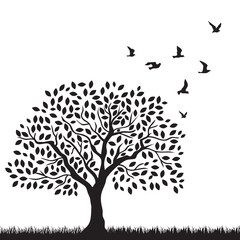 tree with birds