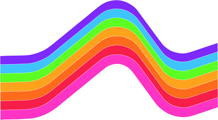 the pride flag on white background, LGBT concept