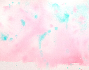 Abstract handmade pastel watercolor background