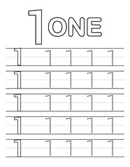 Number tracing worksheets