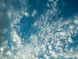 White clouds against a turquoise sky