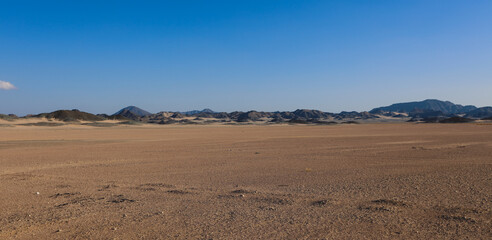 Amazing View to the Wild Sands near Marsa Alam Egyptian city, Erypt