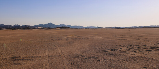 Amazing View to the Wild Sands near Marsa Alam Egyptian city, Erypt