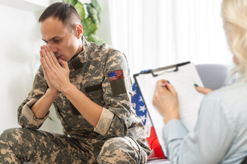psychologist for the US military, flag of america
