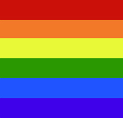 the pride flag on white background, LGBT concept