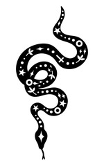 Magic celestial snake vector clipart