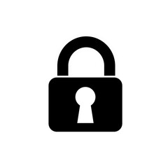 lock and key, CLOSED PADLOCK - VECTOR ICON