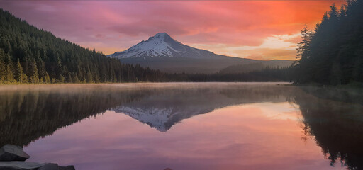 Colorful Sunrise at Mount Hood