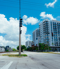 street in the city buildings miami 