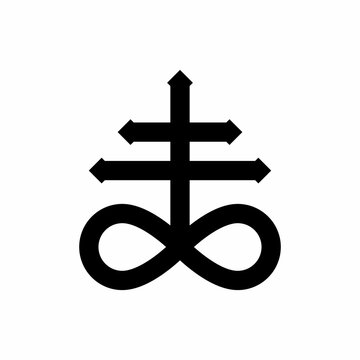 Leviathan cross, the alchemical symbol of sulfur or satanism