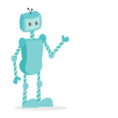 cartoon vector illustration of a robot