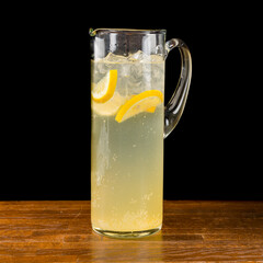 Citrus lemonade on the bar on wooden table