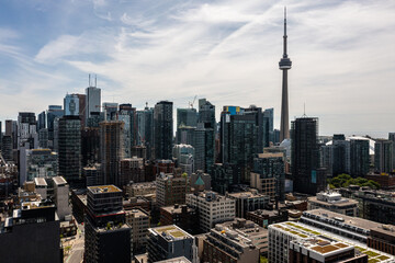 downtown Toronto cntower and buildings in view 