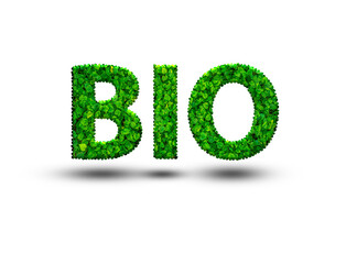 BIO letters with a shadow on a white background.