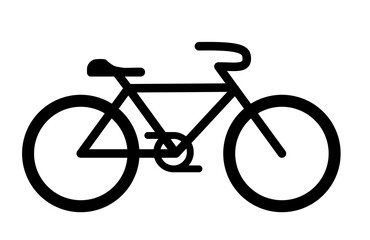 An icon of a bicycle for use as part of a logo, web design or sign
