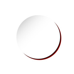 Abstract 3D circle isolated on white background