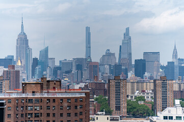 Fototapeta na wymiar New York City skyline views from Brooklyn 