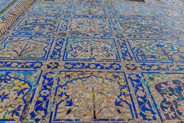 Exterior of the Chini Ka Rauza (Chinese Tomb) in Agra, Uttar Pradesh, India, Asia