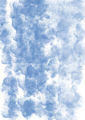 Fototapeta na wymiar Hand painted watercolor blue sky and clouds, abstract watercolor background, illustration