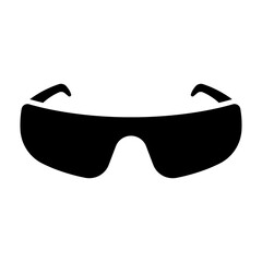 Glasses icon. Black silhouette. Front view. Vector simple flat graphic illustration. Isolated object on a white background. Isolate.
