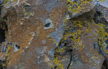 close-up old stone wall texture background