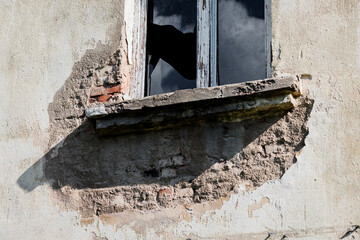 Old broken windows