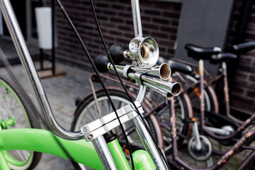 Fototapeta na wymiar vintage bicycle horn