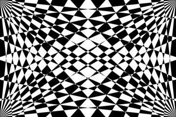 Vector abstract psychedelic background. Illustration with optical illusion, op art.