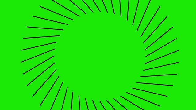 motion graphics with trim paths and repeaters on green background