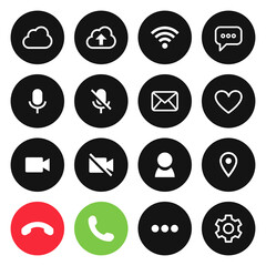 Mobile phone app ,icons icons set vector design