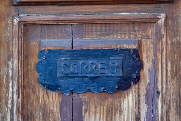 Old door mailbox