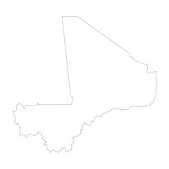 Mali vector country map outline