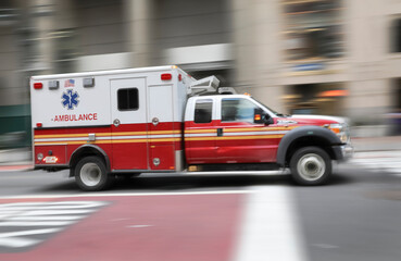 Motion blur ambulance