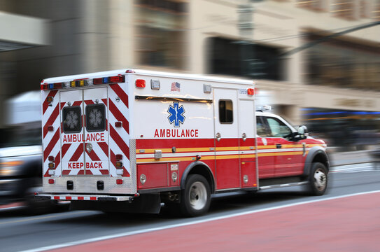 Motion blur ambulance