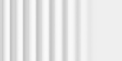 Obraz premium Large soft sine vertical white wave band fading out background wallpaper template banner with copy space