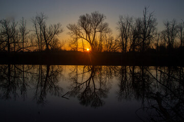 sunrise on the river