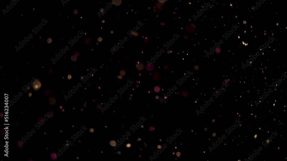 Poster dust particles motion floating in the air. organic cinematic effects background macro slow motion re