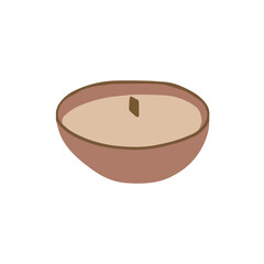 Scented candle icon for home fragrance, calming, mood. Vector illustration