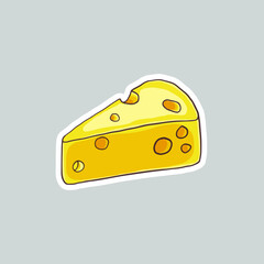 Cheese cow icon vector illustration food ingredient, for pizza