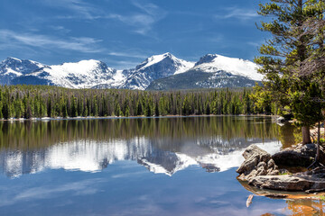 Rocky Mountains and lake