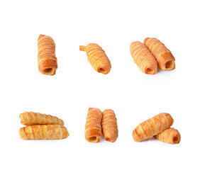 Bread and Hot Dog on  a white background