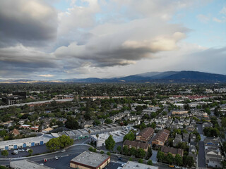 Blue Hour Clouds in California Suburbia 