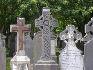 Gräber und Kreuze auf Glasnevin, Irland