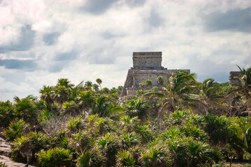 Fototapeta na wymiar Mayan ruins of Tulum, Mexico.